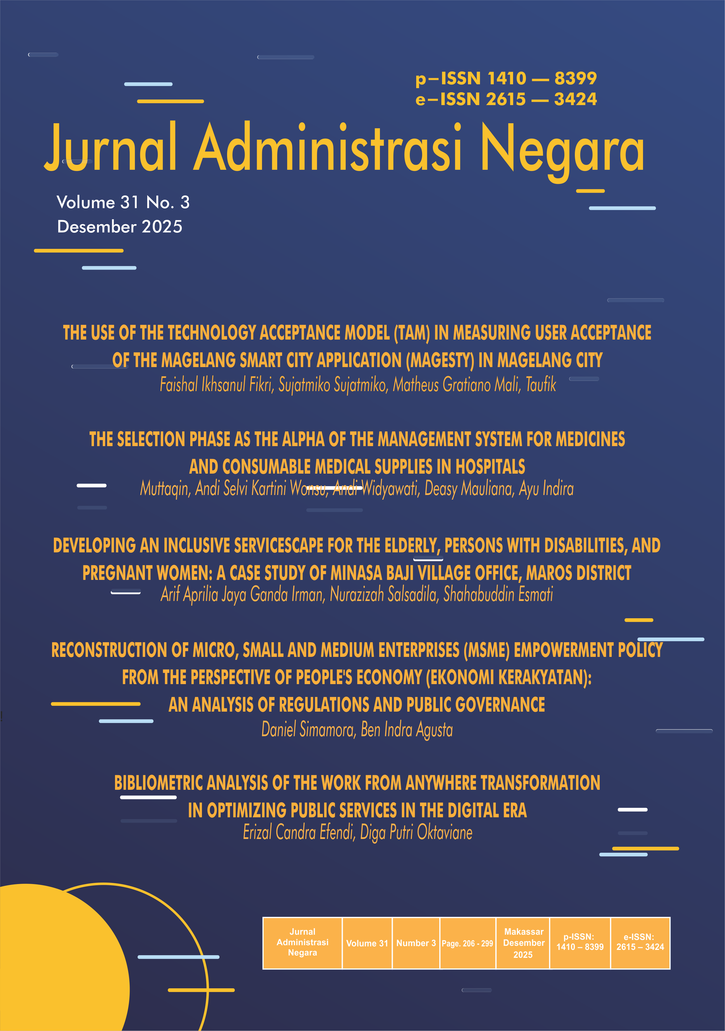 					View Vol. 31 No. 3 (2025): Jurnal Administrasi Negara
				